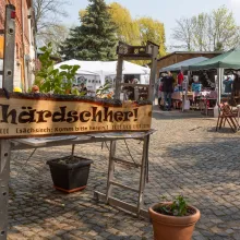 Blick auf den Hof vom Schärdschher