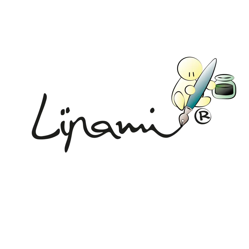 das Lipami Logo wird von einem Lipami mit Tinte kalligraphiert