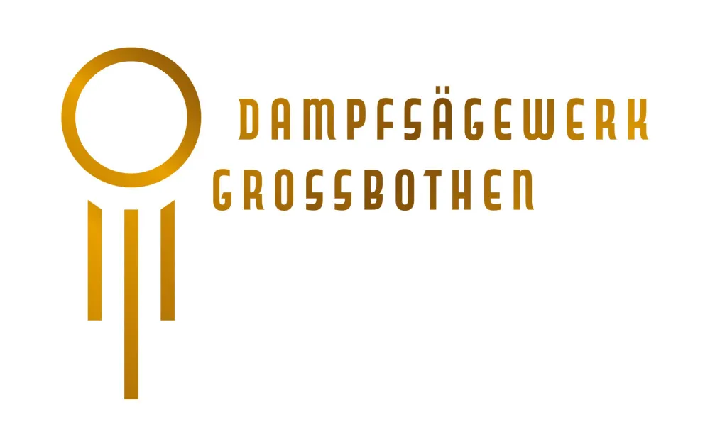 Logo des Dampfsägewerkes Großbothen