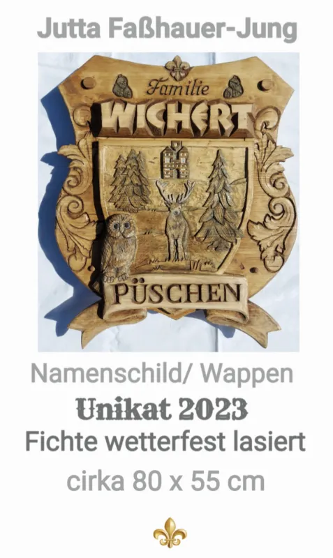 Wappen Fichte Unikat