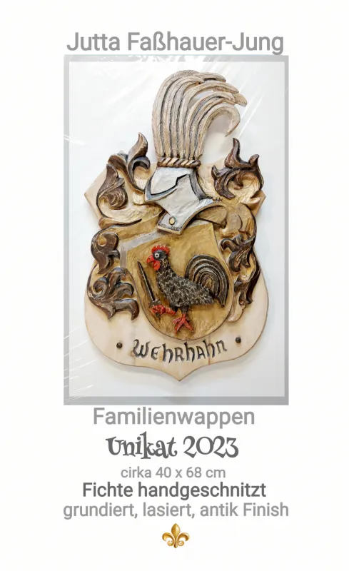 Wappen Fichte farbig coloriert 